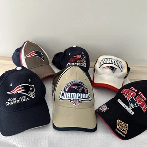 New England Patriots Hat Lot Of 6 Super Bowl Champions AFC Champs Embroidered - Picture 1 of 24