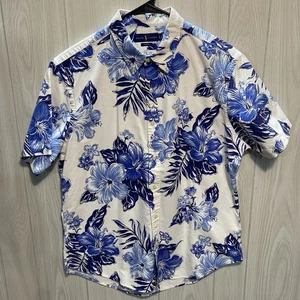 Polo Ralph Lauren Para Hombre XL Calce Ajustado Hibisco Manga Corta Algodón Floral - Imagen 1 de 7