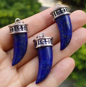 3 Pezzi Ciondoli Pietra Gemme Lapislazzuli Magia Reiki Amuleto Guarigione - Foto 1 di 1
