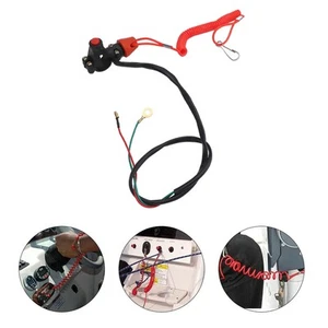 New 22mm 7/8in Safety Tether Kill Stop Switch For Motorcycle ATV Off Road - Foto 1 di 23