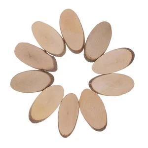 10x Rustic Natural Oval Wood Tree Slice Disc Wedding - Picture 1 of 4