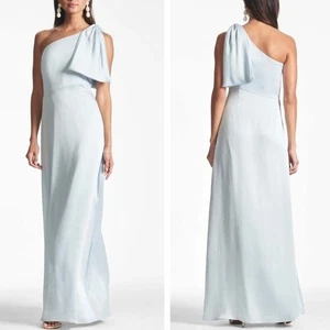 Sachin & Babi Chelsea Kleid One Shoulder Schleife Eisblau Maxikleid Gr. 10 - Bild 1 von 14