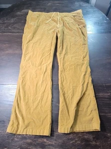 Pajama Jeans Womens Yellow Gold Corduroy Drawstring Pants Size 2X - Picture 1 of 8
