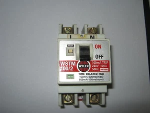 WYLEX WSTM 100/2 100mA TIME DELAYED RCD CIRCUIT BREAKER. WSTM1002 - Picture 1 of 1