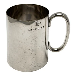 Alexander Clark London Hotel Bournenouth Tankard Mug Silver Plate Half Pint - Picture 1 of 9