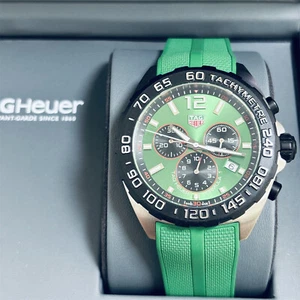 Tag Heuer Formula 1 Quartz Chronograph 43mm Green Men's Watch CAZ101AP.FT8056 - Picture 1 of 8