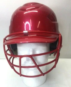 Rawlings Batting Helmet w/Faceguard-Cranberry Color - Sz. 6 1/2 - 7 1/2 - Picture 1 of 9