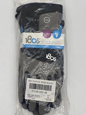 180-е МУЖСКИЕ СВЕТОДИОДНЫЕ ЗИМНИЕ ЗИМНИЕ ПЕРЧАТКИ С СЕНСОРНЫМ ЭКРАНОМ РАЗМЕР СРЕДНИЙ НОВЫЕ СЕРЫЕ/ЧЕРНЫЕ $70 НОВЫЕ - Изображение 1 из 4