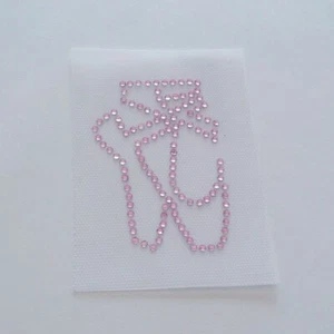 Ballerina's Ballet Slipper Bling Rhinestone Iron-on Transfer Appliqué - Bild 1 von 3