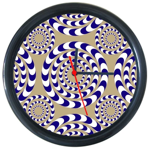 295021 Whtie Purple Rotate Optical Illusions Psychedelic 3D Wall Clock Cover