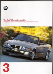 BMW 3-Series Convertible E36 1997-98 UK Market Sales Brochure 318i 323i 328i - Picture 1 of 1
