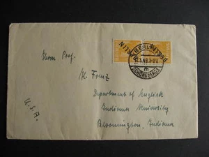 Germany Berlin 9N10 used pair on cover! - Imagen 1 de 3