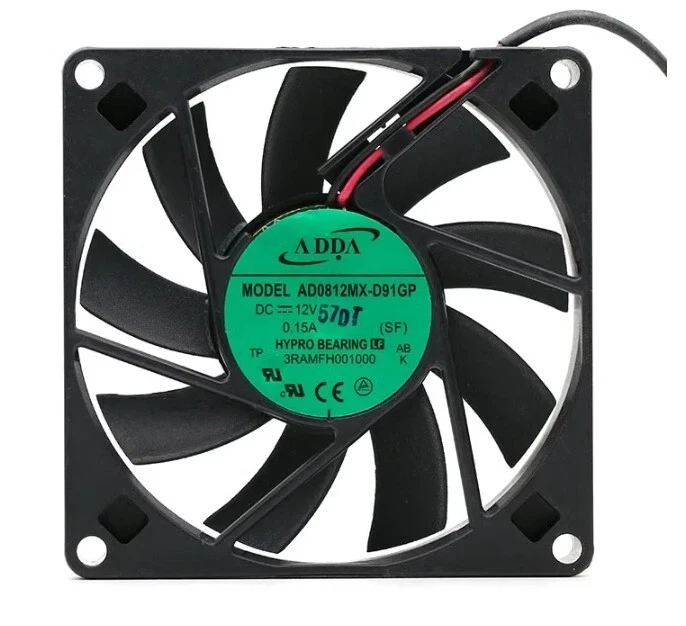 ADDA AD0812MX-D91GP 8015 12V 0.15A 8CM Power Supply Cooling Fan - Image 1 of 1