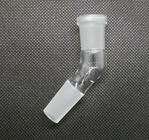 14mm 45 Degree Angle Glass Ground Joint Attachment Adapter GonG Elbow