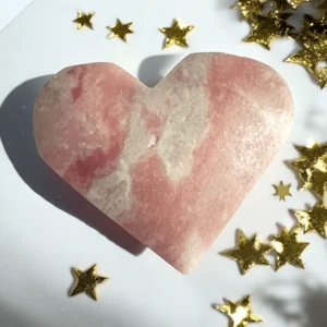 Pink Opal Heart Carving (#8) - Picture 1 of 9