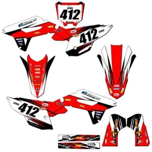 2022-2023 CRF 250 R VELOCITY Red Senge Graphics Kit Compatible with Honda - Picture 1 of 10