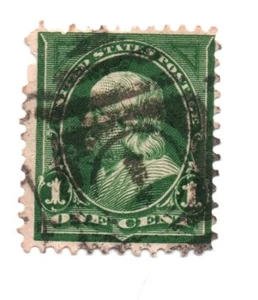 Estampilla usada 1c de Franklin de 1898 de EE. UU. #279 (A9) - Imagen 1 de 1