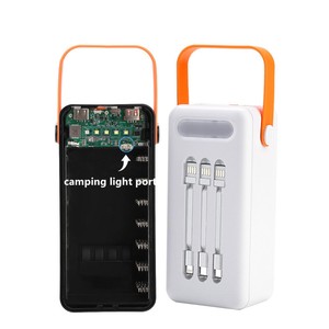 DIY Power Bank Case Batteries 18650 Flat Soldering Free With LED Flashlight