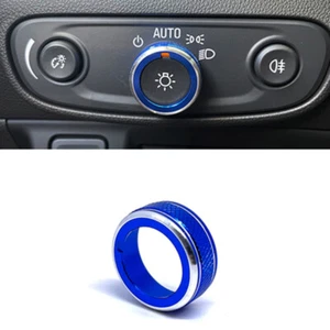 1x Para Buick Encore 2016-2022 Coche Interior Faro Interruptor Perilla Cubierta Azul Borde - Imagen 1 de 1
