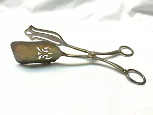 Vintage English Sheffield EPNS.A1 Silver Plated Pastry/Bread Serving Tongs - Picture 1 of 7