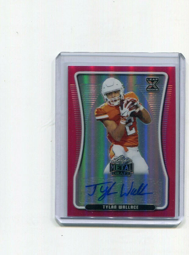 2021 Leaf Metal Draft Pink Flashback Autographs Tylan Wallace Rookie Auto 8/20 - Image 1 of 1