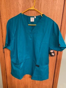 RMF Scrubs Brand New Teal Medical Scrub Top Large with Pockets - Picture 1 of 3