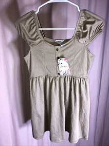 New With Tags Olivia Kay Kids Tan Beige Casual Dress Size Medium (8) Summer F3 - Bild 1 von 9