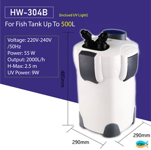 SUNSUN HW-304B - 2000L/H External Canister Filter UV Light - Picture 1 of 8