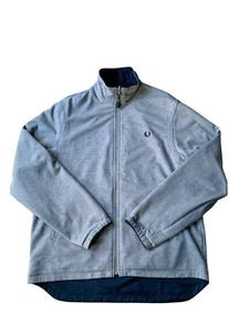 Fred Perry Giacca Reversibile Uomo Piccola Grigio Navy Mod Indie Logo Ricamato - Foto 1 di 14
