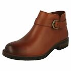 Ladies Clarks Stylish Buckle Detailed Ankle Boots 'Demi Tone'