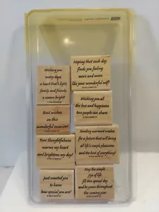 Stampin Up! Juego de ocho estampillas versos versátiles 1999 - Imagen 1 de 9