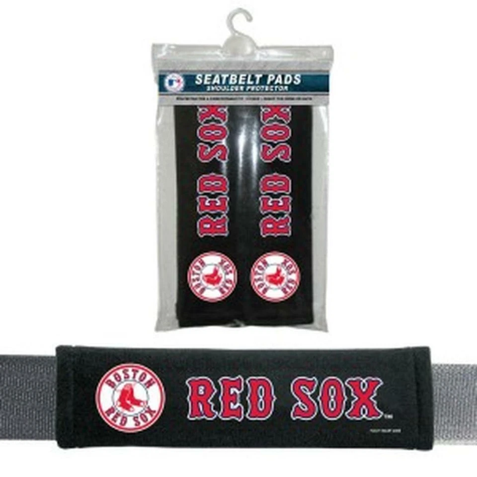 Boston Red Sox Seat Belt Pads 2 Pack [NEW] MLB Auto Car Seatbelt Shoulder - Image 1 of 1