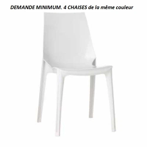 Chaise modèle Vanity, couleur blanc brillant, empilable, Scab Design - Immagine 1 di 1