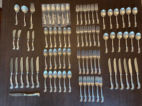 Waltz of Spring by Wallace - Sterling Silver Flatware Set - 12 Service 80 pieces Cover