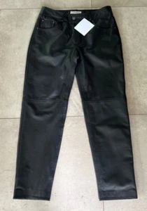 NEU! HEINE Lederhose Reg€199,- Lammleder Lammnappa Nappaleder Hose S 36 Witt - Bild 1 von 4