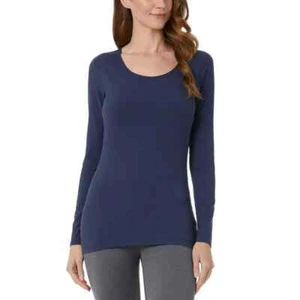 32 Degrees Damen Gr. XS Cozy Heat Langarm U-Ausschnitt Baselayer Top Navy - Bild 1 von 5