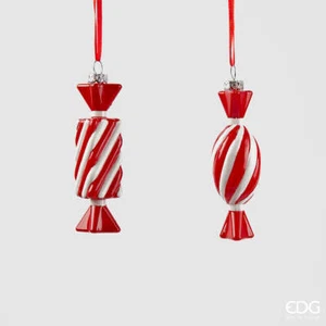 EDG Enzo De Gasperi Addobbo Natale Candy H 10,5 Cm L 3 Cm L 3 Cm Bianco Rosso 1 - Imagen 1 de 1