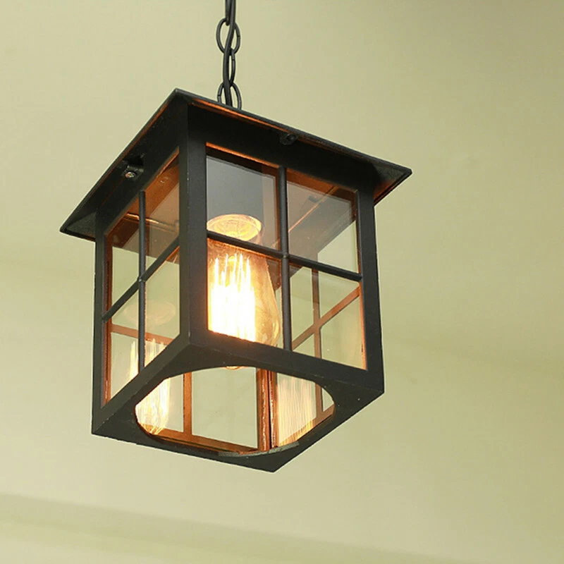 Outdoor Pendant Lights Garden Ceiling Lights Glass Pendant Lighting Balcony Lamp - Image 1 of 4