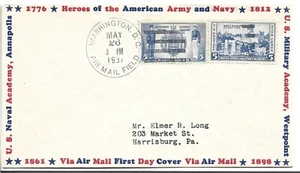 1937 FDC, COMBO ARMY NAVY - Picture 1 of 1