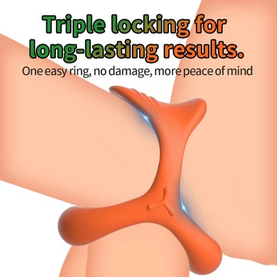 Pene-Gallo-Potenciador-Anillo-Retraso-Eyaculación-Hombres-Hombre-Erección-Agrandador-Manga-Juguete Foto 1 de 4