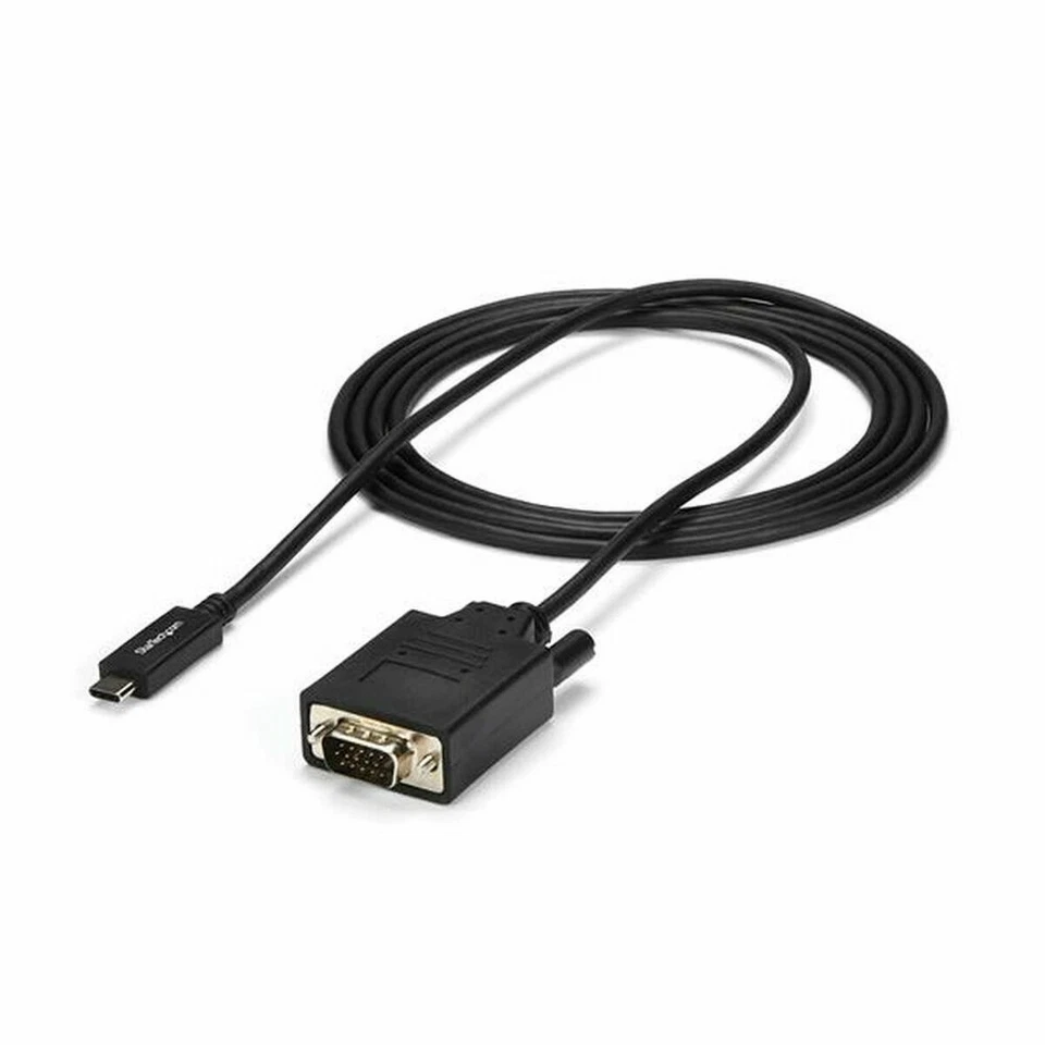 USB C zu VGA-Kabel Startech CDP2VGAMM2MB         [2 m] Schwarz - Bild 1 von 3