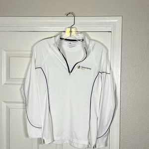 Peter Millar Jacket Mens S White BMW Championship Perth Golf 1/4 Quarter Zip - Picture 1 of 13