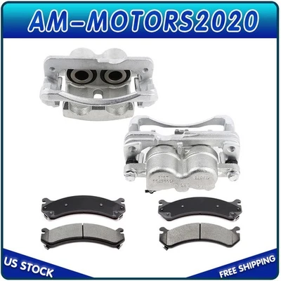 Front Brake Calipers And Ceramic Pads Kit Fits 2003 2004 2005 GMC Savana 2500 - Image 1 of 4