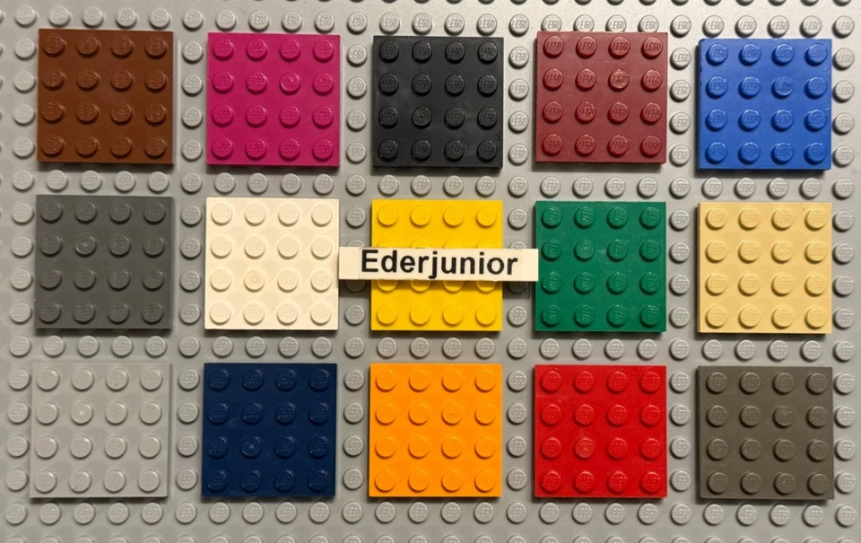 Lego Basic Platte Brick Plate 3031 4x4 verschiedene Farben jeweils 4 Stück - Bild 1 von 1