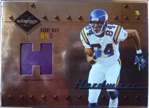 2004 Playoff Leaf Limited Hardwear Randy Moss Authentic Game Worn Helmet  25/100 - Picture 1 of 2