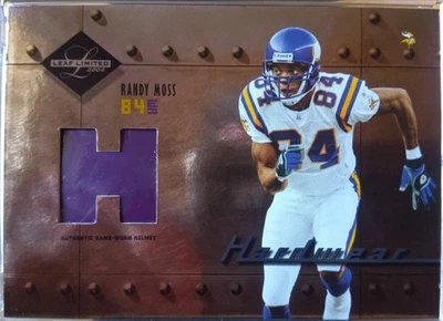 2004 Playoff Leaf Limited Hardwear Randy Moss Authentic Game Worn Helmet  25/100 - Image 1 of 2