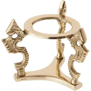 Soporte/soporte para huevos en tono latón Bard's, dragones pequeños, diámetro de 1,5" - Imagen 1 de 2