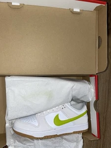 HJ7335-133 MUJER NIKE W Dunk baja talla 7,5 blanco brillante cactus - Imagen 1 de 10