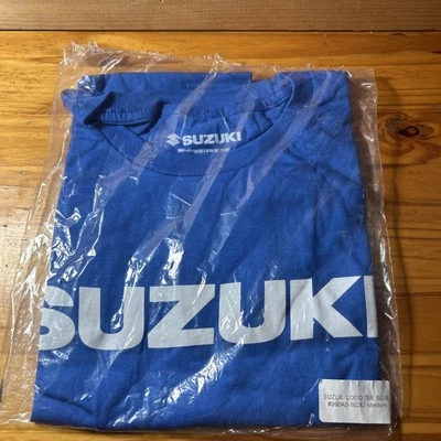 NEW GENUINE SUZUKI BLUE LOGO TEE T-SHIRT GSXR 600 750 & 1000 MOTO MX 990A0-16242 - Image 1 of 3