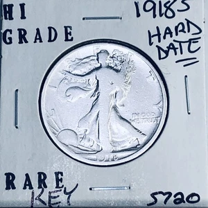 1918 S LIBERTY WALKING SILVER HALF DOLLAR HI GRADE U.S. MINT RARE COIN 5720 - Picture 1 of 3